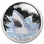 2007 Tuvalu 1 oz Silver Great White Shark Proof