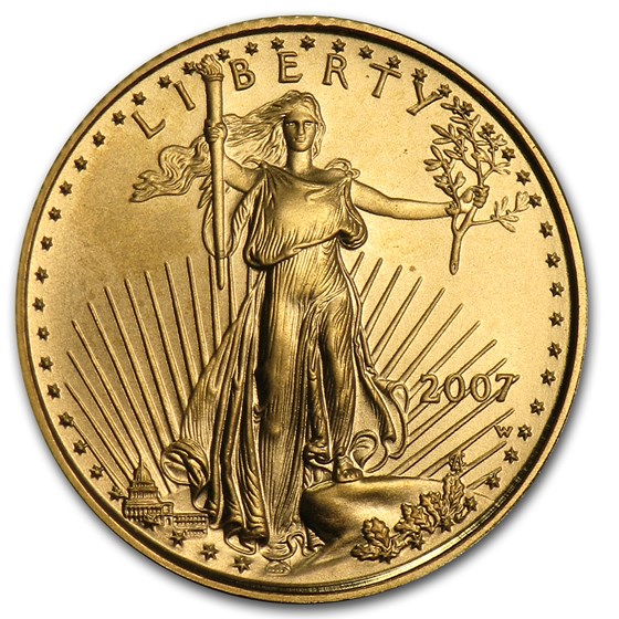2007-W 1/10 oz Burnished American Gold Eagle (Capsule Only) 2007-W 1/10 oz Burnished American Gold Eagle (Capsule Only)