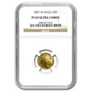 2007-W 1/10 oz Proof American Gold Eagle PF-69 NGC