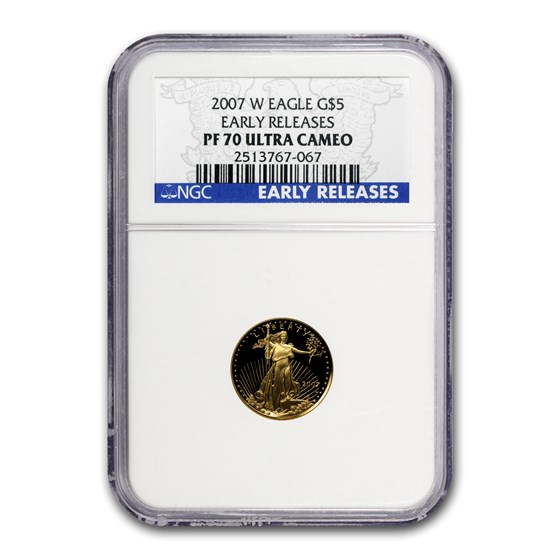 2007-W 1/10 oz Proof American Gold Eagle PF-70 NGC (ER) 2007-W 1/10 oz Proof American Gold Eagle PF-70 NGC (ER)