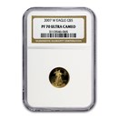 2007-W 1/10 oz Proof American Gold Eagle PF-70 UCAM NGC