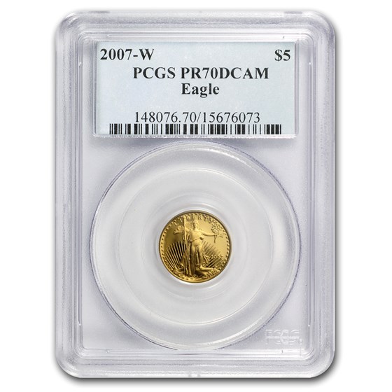 2007-W 1/10 oz Proof American Gold Eagle PR-70 PCGS 2007-W 1/10 oz Proof American Gold Eagle PR-70 PCGS