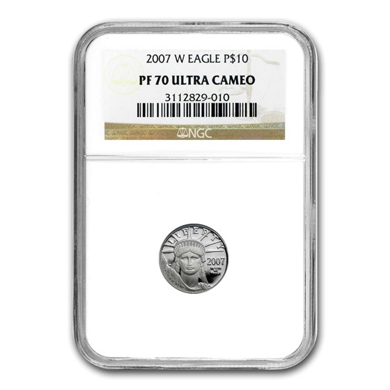 2007-W 1/10 oz Proof American Platinum Eagle PF-70 UCAM NGC 2007-W 1/10 oz Proof American Platinum Eagle PF-70 UCAM NGC