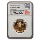 2007-W 1/2 oz American Gold Eagle PF-70 NGC (Castle)