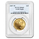 2007-W 1/2 oz Burnished American Gold Eagle MS-69 PCGS