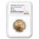 2007-W 1/2 oz Burnished American Gold Eagle MS-70 NGC