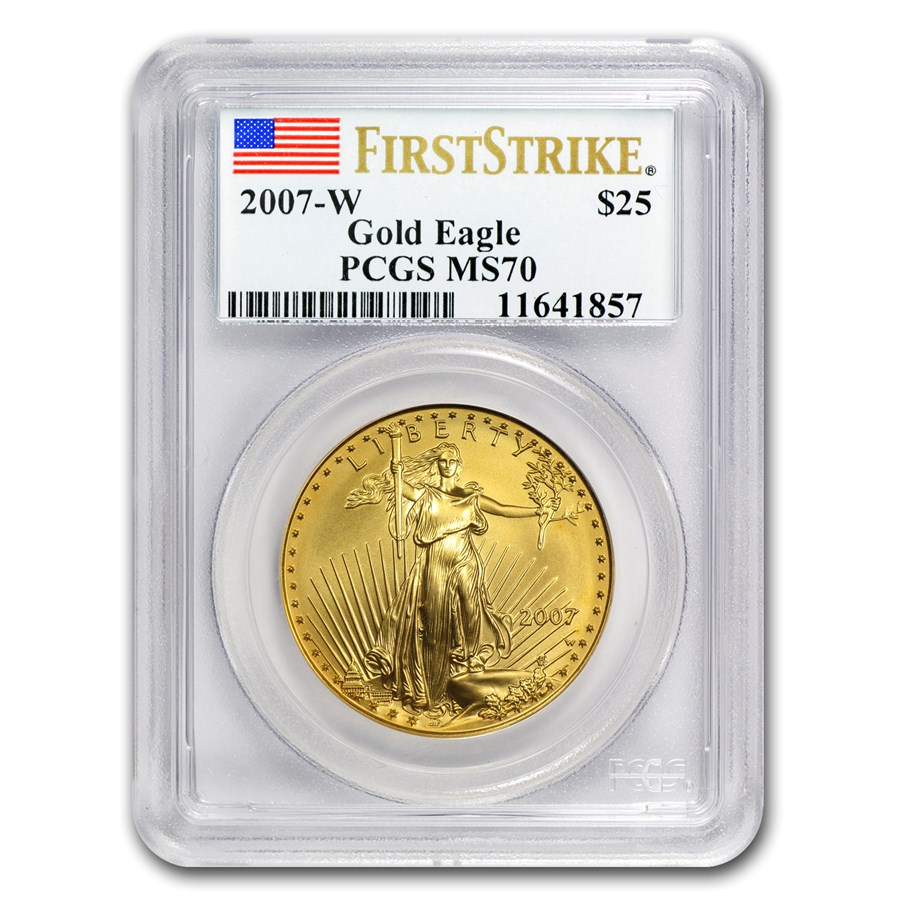 2007-W 1/2 oz Burnished American Gold Eagle MS-70 PCGS (FS)