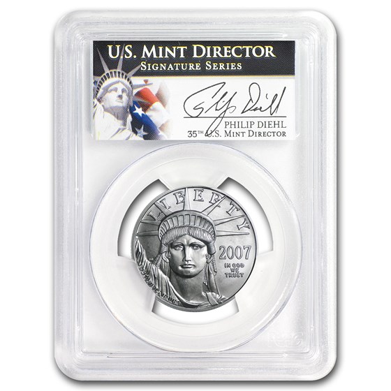 2007-W 1/2 oz Burnished American Platinum Eagle MS-69 PCGS 2007-W 1/2 oz Burnished American Platinum Eagle MS-69 PCGS