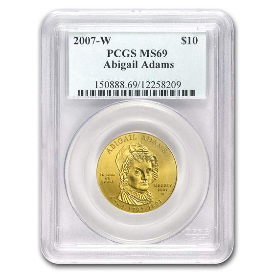 2007-W 1/2 oz Gold Abigail Adams MS-69 PCGS 2007-W 1/2 oz Gold Abigail Adams MS-69 PCGS