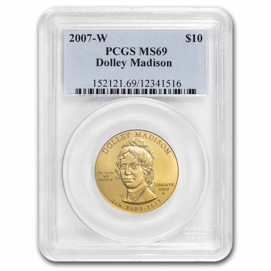2007-W 1/2 oz Gold Dolley Madison MS-69 PCGS