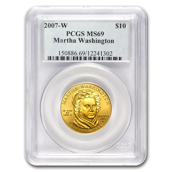 2007-W 1/2 oz Gold Martha Washington MS-69 PCGS 2007-W 1/2 oz Gold Martha Washington MS-69 PCGS