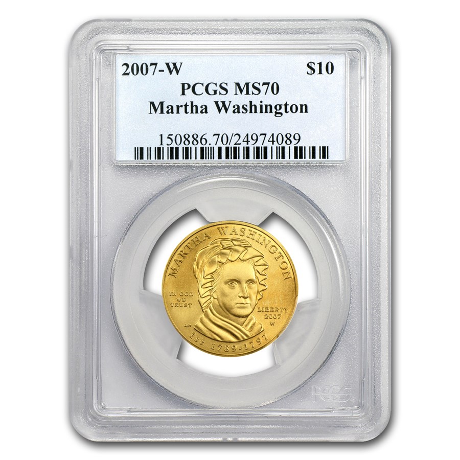 2007-W 1/2 oz Gold Martha Washington MS-70 PCGS
