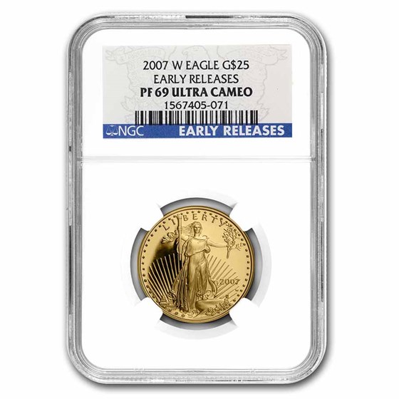 2007-W 1/2 oz Proof American Gold Eagle PF-69 NGC (ER) 2007-W 1/2 oz Proof American Gold Eagle PF-69 NGC (ER)