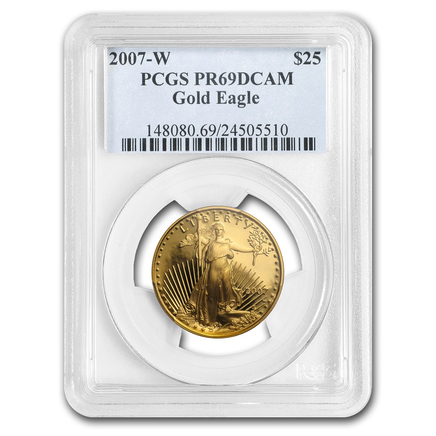 2007-W 1/2 oz Proof American Gold Eagle PR-69 PCGS