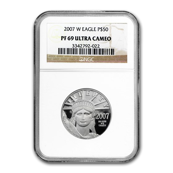 2007-W 1/2 oz Proof American Platinum Eagle PF-69 NGC 2007-W 1/2 oz Proof American Platinum Eagle PF-69 NGC