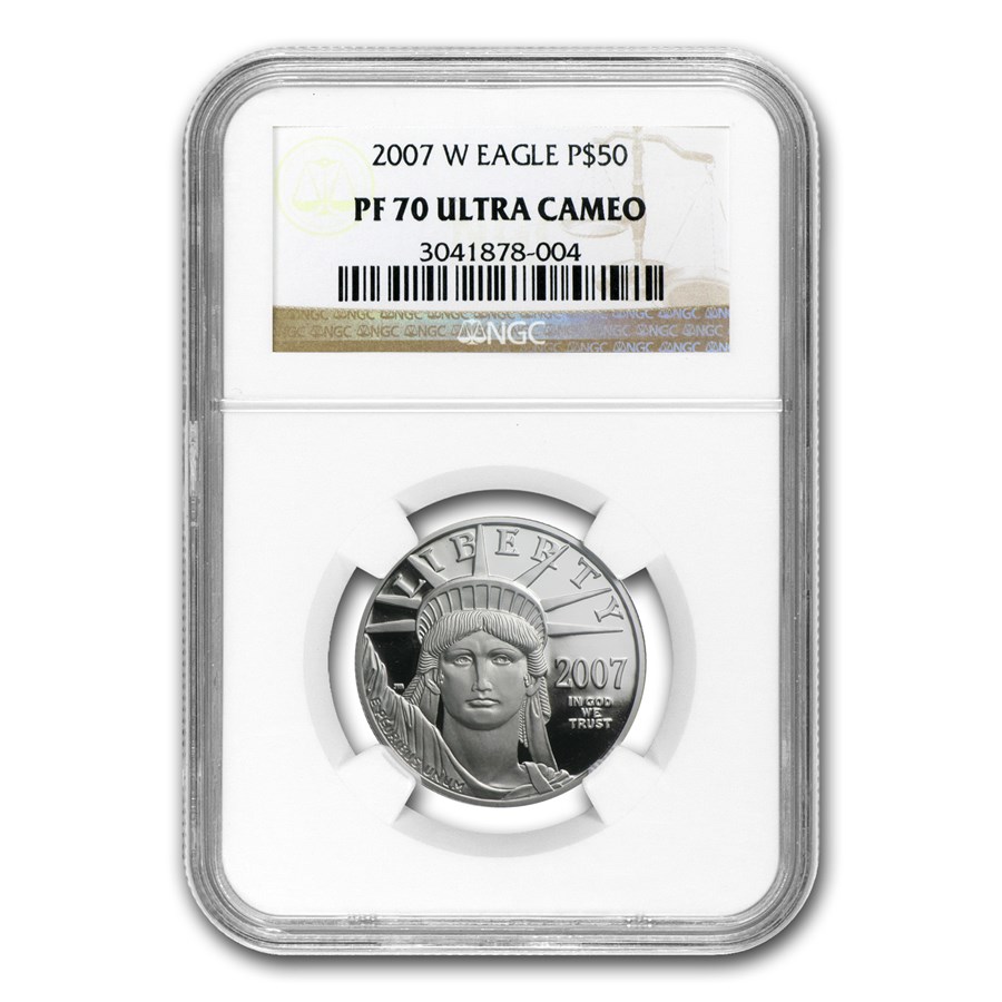 2007-W 1/2 oz Proof American Platinum Eagle PF-70 UCAM NGC