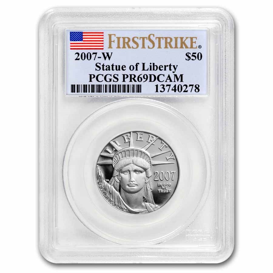 2007-W 1/2 oz Proof American Platinum Eagle PR-69 PCGS (FS)