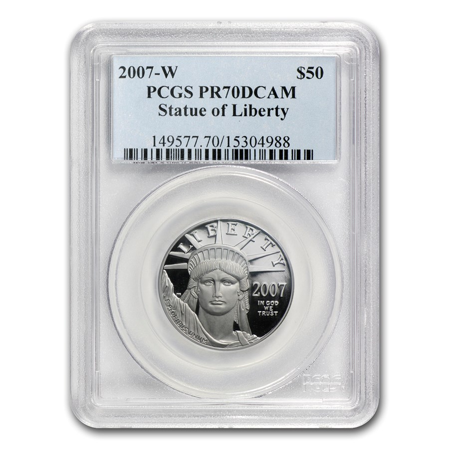 2007-W 1/2 oz Proof American Platinum Eagle PR-70 DCAM PCGS