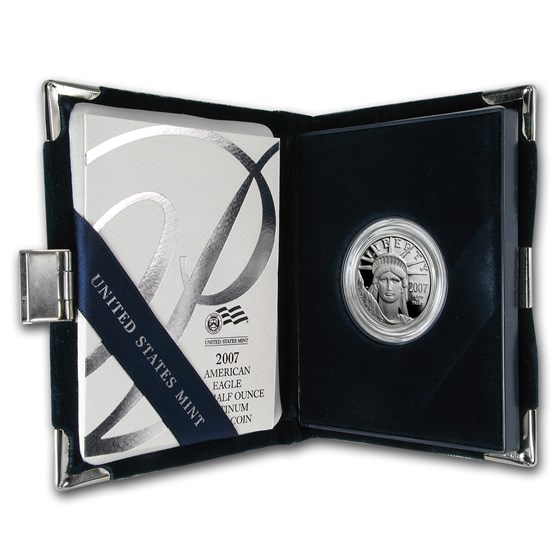 2007-W 1/2 oz Proof American Platinum Eagle (w/Box & COA) 2007-W 1/2 oz Proof American Platinum Eagle (w/Box & COA)