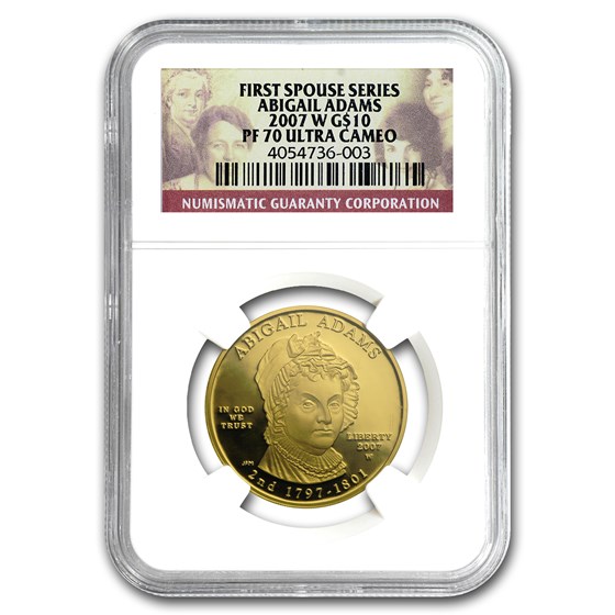 2007-W 1/2 oz Proof Gold Abigail Adams PF-70 NGC 2007-W 1/2 oz Proof Gold Abigail Adams PF-70 NGC