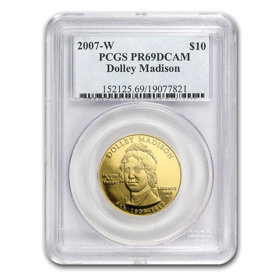 2007-W 1/2 oz Proof Gold Dolley Madison PR-69 PCGS 2007-W 1/2 oz Proof Gold Dolley Madison PR-69 PCGS