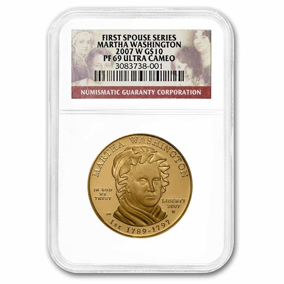 2007-W 1/2 oz Proof Gold Martha Washington PF-69 NGC 2007-W 1/2 oz Proof Gold Martha Washington PF-69 NGC