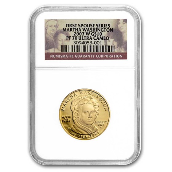 2007-W 1/2 oz Proof Gold Martha Washington PF-70 NGC 2007-W 1/2 oz Proof Gold Martha Washington PF-70 NGC