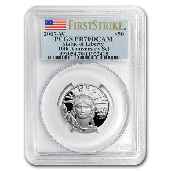 2007-W 1/2 oz Proof Platinum Eagle PR-70 PCGS (FS®, 10th Anniv) 2007-W 1/2 oz Proof Platinum Eagle PR-70 PCGS (FS®, 10th Anniv)