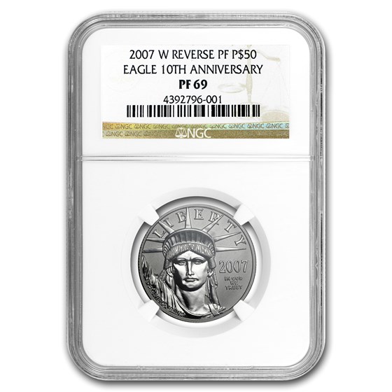 2007-W 1/2 oz Reverse Proof Platinum Eagle PF-69 NGC (10th Anniv) 2007-W 1/2 oz Reverse Proof Platinum Eagle PF-69 NGC (10th Anniv)