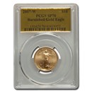 2007-W 1/4 oz Burnished Amer. Gold Eagle SP-70 PCGS (Gold Foil) 2007-W 1/4 oz Burnished Amer. Gold Eagle SP-70 PCGS (Gold Foil)