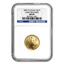 2007-W 1/4 oz Burnished American Gold Eagle MS-69 NGC (ER)