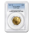 2007-W 1/4 oz Burnished American Gold Eagle MS/SP-69 PCGS 2007-W 1/4 oz Burnished American Gold Eagle MS/SP-69 PCGS