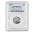2007-W 1/4 oz Burnished American Platinum Eagle MS-70 PCGS