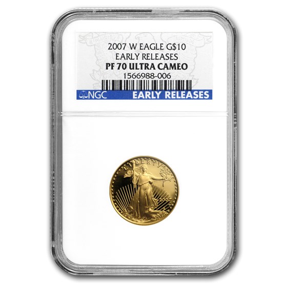 2007-W 1/4 oz Proof American Gold Eagle PF-70 NGC (ER) 2007-W 1/4 oz Proof American Gold Eagle PF-70 NGC (ER)