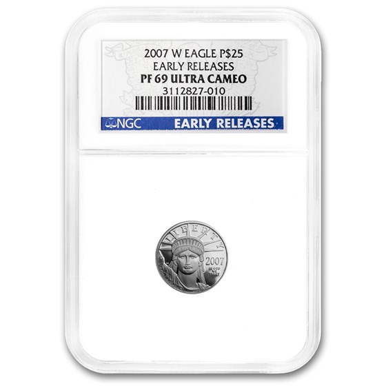 2007-W 1/4 oz Proof American Platinum Eagle PF-69 NGC (ER) 2007-W 1/4 oz Proof American Platinum Eagle PF-69 NGC (ER)