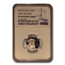 2007-W 1/4 oz Proof American Platinum Eagle PF-70 NGC (ER) 2007-W 1/4 oz Proof American Platinum Eagle PF-70 NGC (ER)