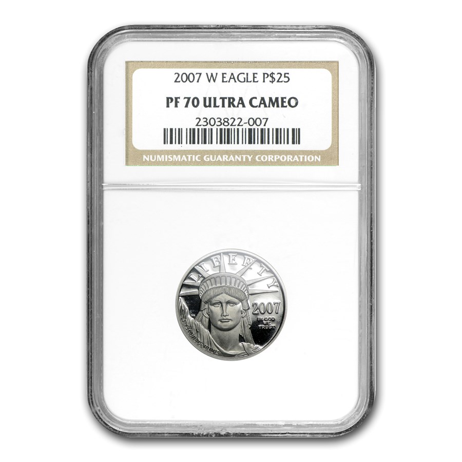 2007-W 1/4 oz Proof American Platinum Eagle PF-70 UCAM NGC