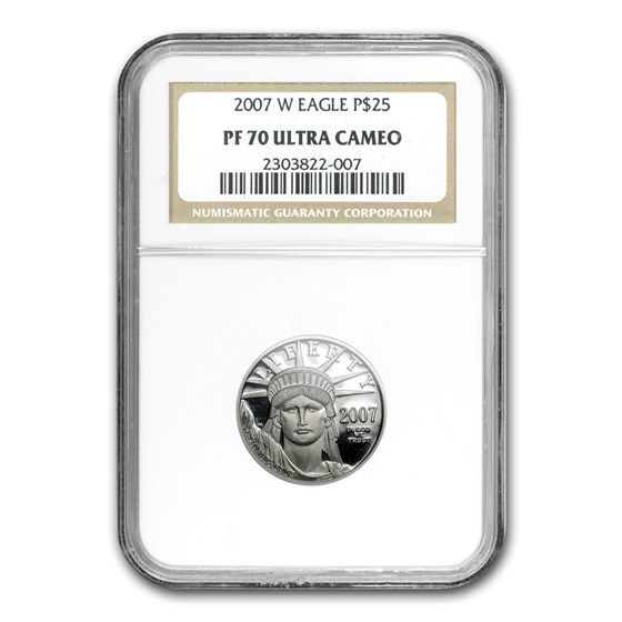 2007-W 1/4 oz Proof Platinum American Eagle PF-70 NGC 2007-W 1/4 oz Proof Platinum American Eagle PF-70 NGC