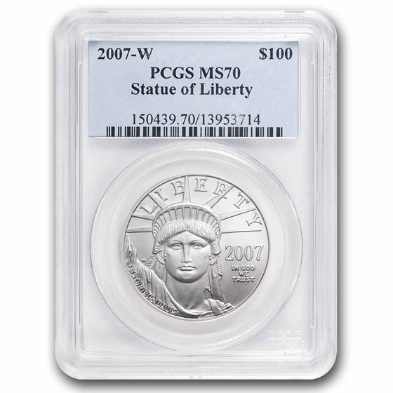 2007-W 1 oz Burnished American Platinum Eagle MS-70 PCGS