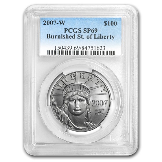 2007-W 1 oz Burnished American Platinum Eagle SP/MS-69 PCGS