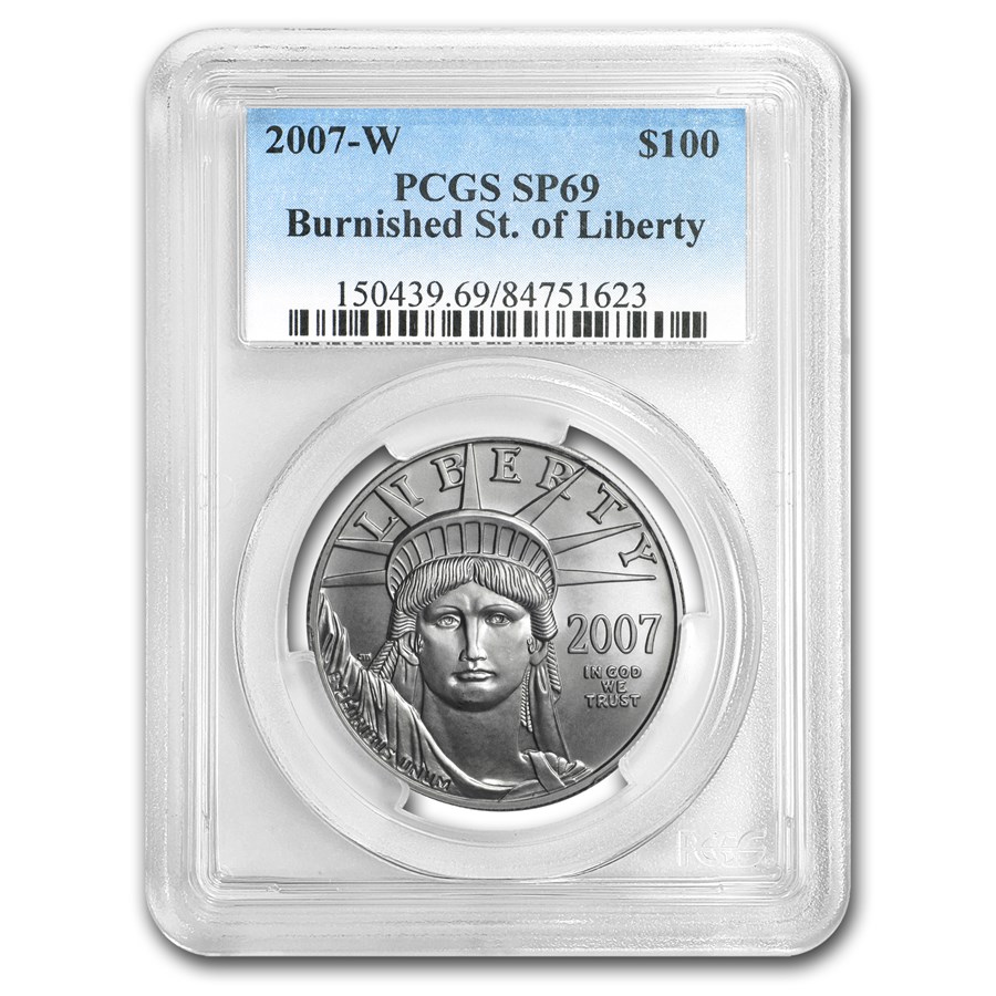 2007-W 1 oz Burnished American Platinum Eagle SP/MS-69 PCGS