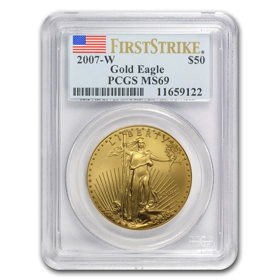 2007-W 1 oz Burnished Gold Eagle MS-69 PCGS (FS)