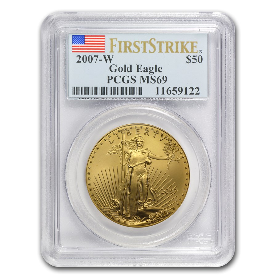 2007-W 1 oz Burnished Gold Eagle MS-69 PCGS (FS)