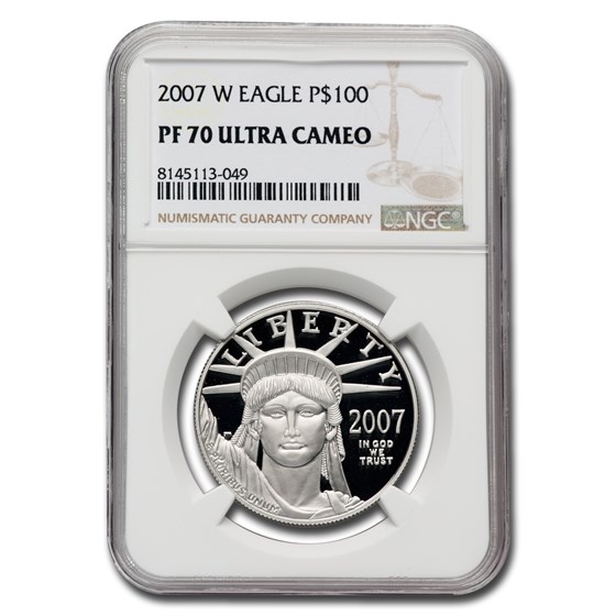 2007-W 1 oz Proof American Platinum Eagle PF-70 UCAM NGC 2007-W 1 oz Proof American Platinum Eagle PF-70 UCAM NGC
