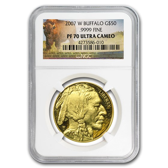 2007-W 1 oz Proof Gold Buffalo PF-70 NGC (Buffalo Label) 2007-W 1 oz Proof Gold Buffalo PF-70 NGC (Buffalo Label)