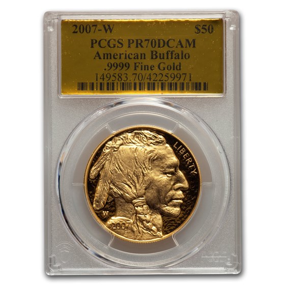 2007-W 1 oz Proof Gold Buffalo PR-70 PCGS (Gold Foil) 2007-W 1 oz Proof Gold Buffalo PR-70 PCGS (Gold Foil)
