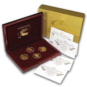 2007-W 4-Coin 1/2 oz Proof Gold First Spouse Set (No sleeve) 2007-W 4-Coin 1/2 oz Proof Gold First Spouse Set (No sleeve)