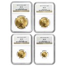 2007-W 4-Coin Burnished American Gold Eagle Set MS-70 NGC 2007-W 4-Coin Burnished American Gold Eagle Set MS-70 NGC