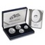 2007-W 4-Coin Burnished American Platinum Eagle Set (w/Box & COA)