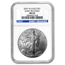 2007-W Burnished American Silver Eagle MS-69 NGC (ER)